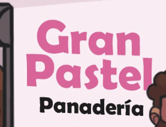 Letrero de la panadería Gran Pastel