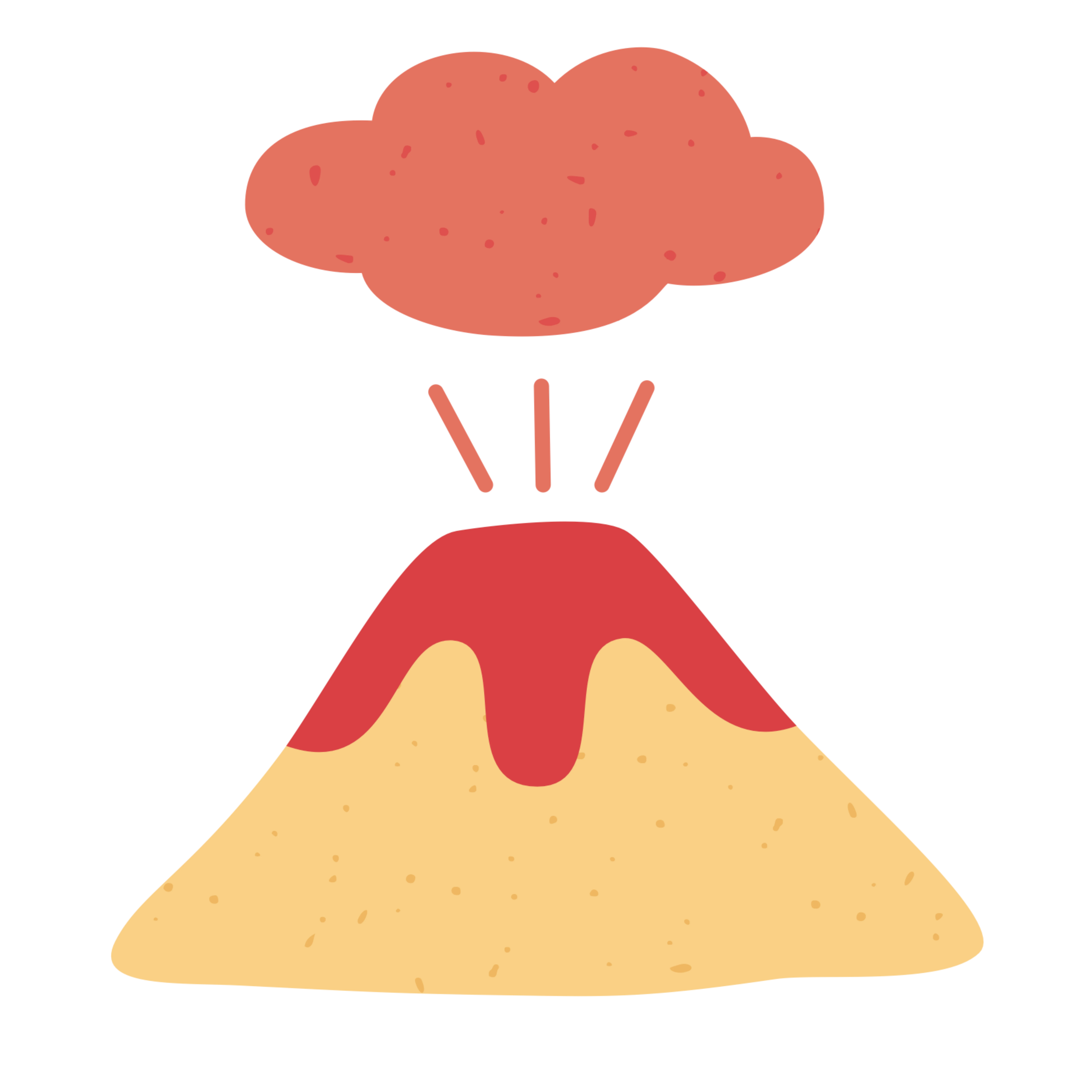 Ilustración de un volcán